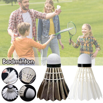 6/12Pcs Household Badminton Training Ball Stable Stable Durable Badminton Shuttlecock Black Goose Feather Professional Χονδρική