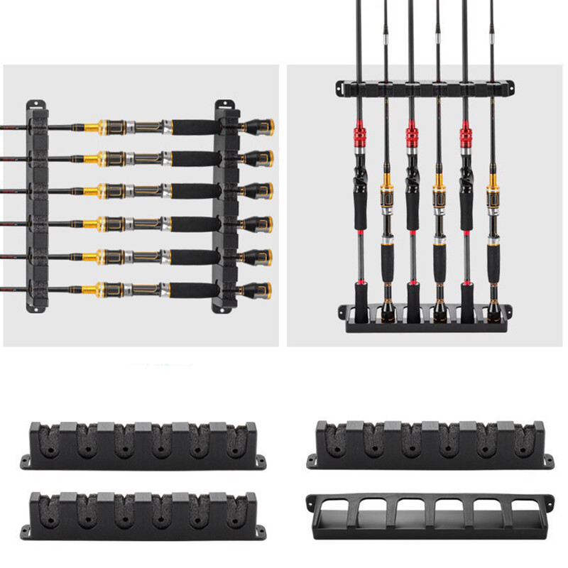 Õngeritvahoidjad Õngeridvahoidikud 6 ridvaga hoiuraamid Horisontaalne/vertikaalne seinale kinnitatav õngehoidik garaaži jaoks