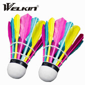 WELKIN badminton loptice Profesionalne šarene badminton loptice za trening Lopta za loptice Izdržljivi pribor za badminton trening