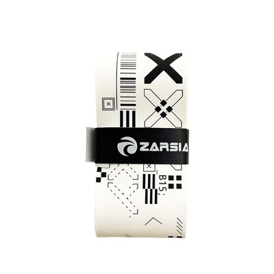 Μαύρες άσπρες λαβές ρακέτας μπάντμιντον Μαλακό ματ αυτοκόλλητο, αντιολισθητική ταινία λαβής με απορρόφηση κραδασμών Καλάμι ψαρέματος πάνω από λαβές