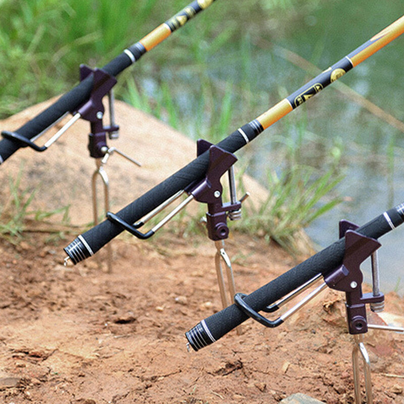 Podesivi štap za pecanje od nehrđajućeg čelika, stalak, držač štapa, utikač, utikač, uzemljenje, prijenosni za ribolovne alate, stalak za potporu