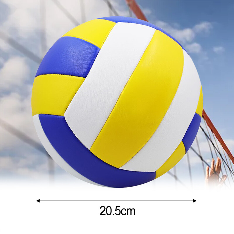 1buc No.5 Volei PVC Profesional Volei de competiție pentru plajă, în aer liber, minge de antrenament în interior, lumină moale, etanș la aer, 20,5 cm