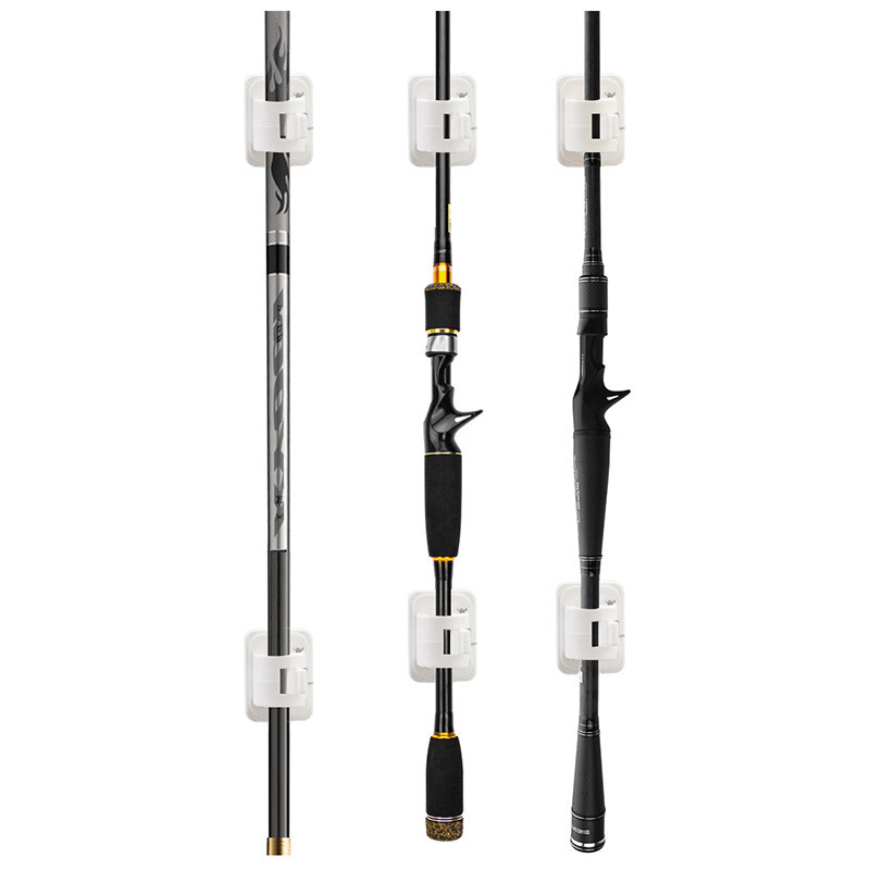 1kom zidni stalak za štap za pecanje, kopče za pohranu, stezaljke, držač, organizator