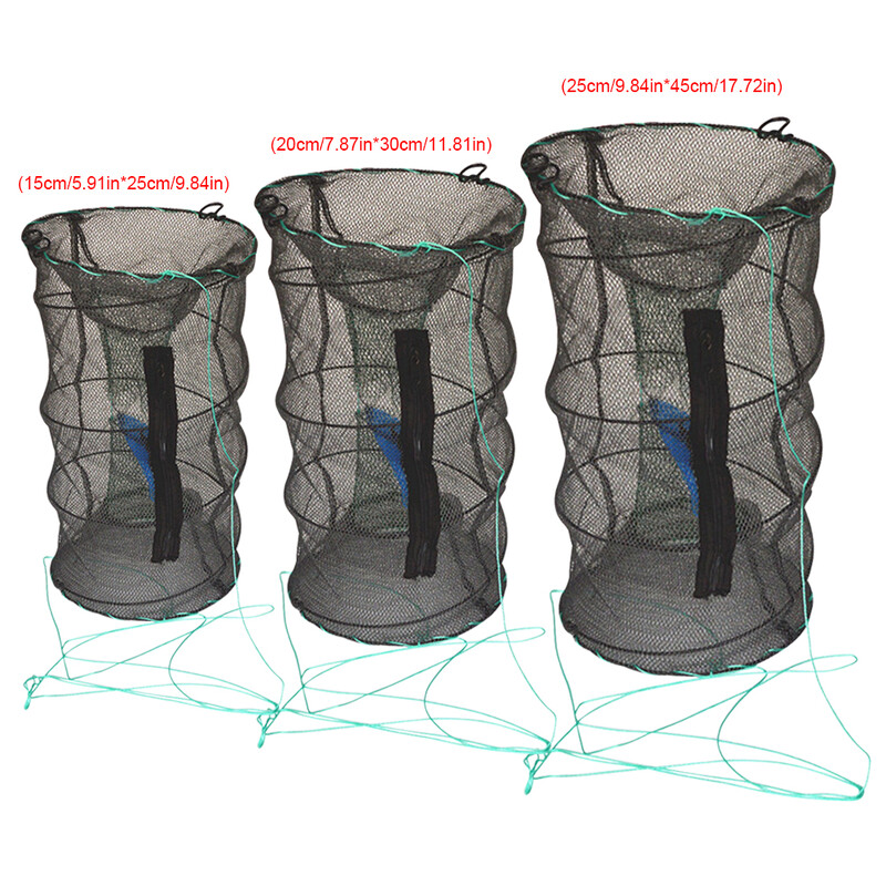 Mreža za ribolov Prijenosna mreža za ribolov Rakovi, rakovi, jastozi, hvatači, lonci, zamke, 25x30/25x45 cm, vanjske mreže za ribolov