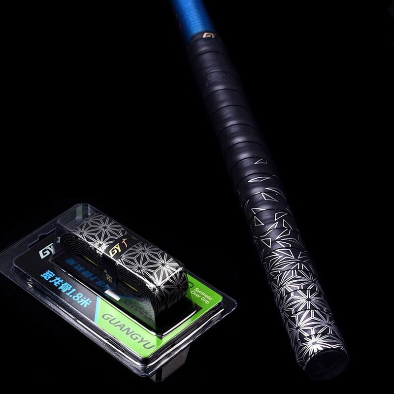 Dizajn kobilice od 1,8 m za palice za badminton, bejzbol, reket za tenis, squash, traka za držanje koja upija znoj, protuklizna traka, štap za pecanje, znojnica