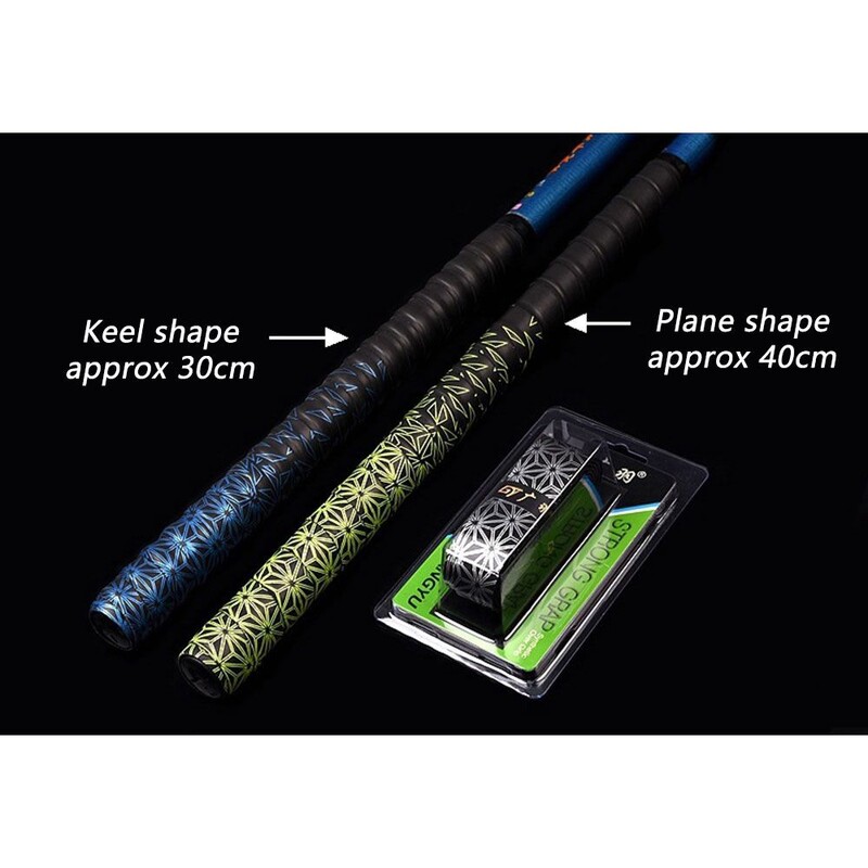 Dizajn kobilice od 1,8 m za palice za badminton, bejzbol, reket za tenis, squash, traka za držanje koja upija znoj, protuklizna traka, štap za pecanje, znojnica