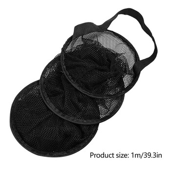 Πτυσσόμενο στρογγυλό μεταλλικό πλαίσιο Nylon Mesh Crab Crawdad Shrimp Minnow Bait Trap Cast Fish Net Εργαλείο αξεσουάρ προσγείωσης ψαρέματος