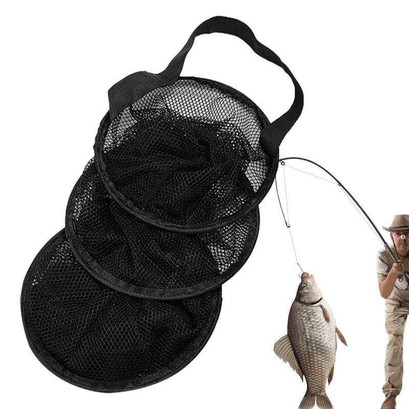 Sklopivi okrugli metalni okvir Najlonski mrežasti rak Crawdad Shrimp Minnow Bait Trap Cast Fish Net Pribor za pecanje Dodatni alat