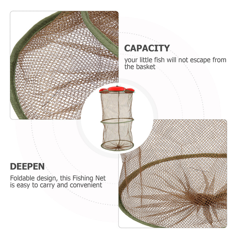 Mreža za ribu Oprema za ribolovne košare Mrežaste mreže Svilene sito lijevane mreže za prijenosne sklopive najlonske hvataljke