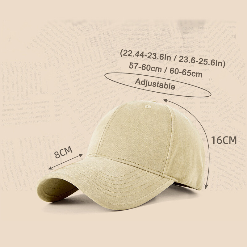 57-65 CM Bejzbolska kapa velike veličine Muškarci Žene Jednobojni tatin šešir Vizir Ležerna kapa za zaštitu od sunca na otvorenom Kape za kamiondžije Podesiva