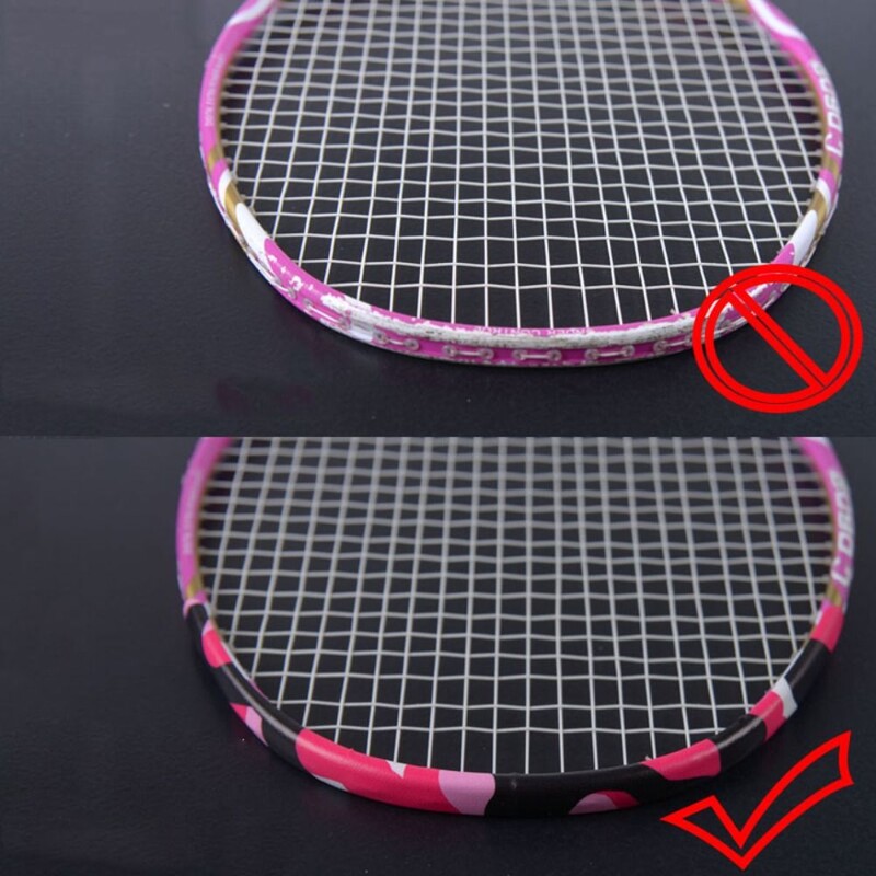 Įvairių spalvų badmintono raketės galvutės lipdukas 1,7*25 cm rėmo apsauginė juosta „pasidaryk pats“ sporto reikmenų raketės rėmo apsauginis lipdukas