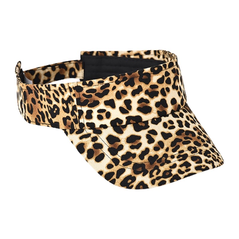 Leoparda drukas beisbola elpojoša saulessarga cepure Moderna āra UV staru novēršana, tukša augšdaļa