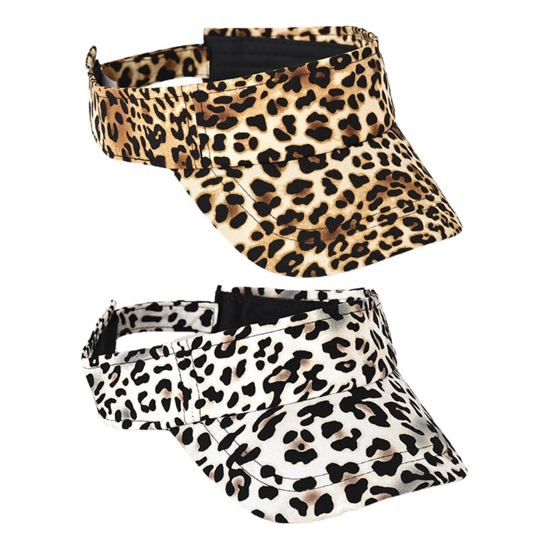 Leoparda drukas beisbola elpojoša saulessarga cepure Moderna āra UV staru novēršana, tukša augšdaļa