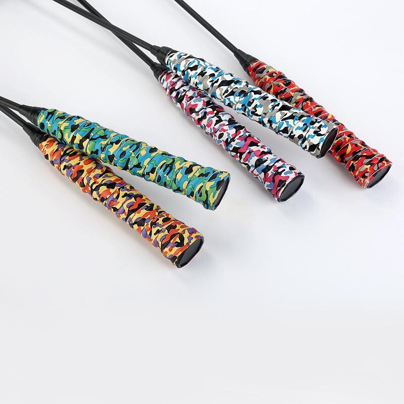 Udoban PU kamuflažni reket za badminton, ljepilo za ruke, upija znoj, otporan na habanje, remen za namatanje ručke za teniski pljesak