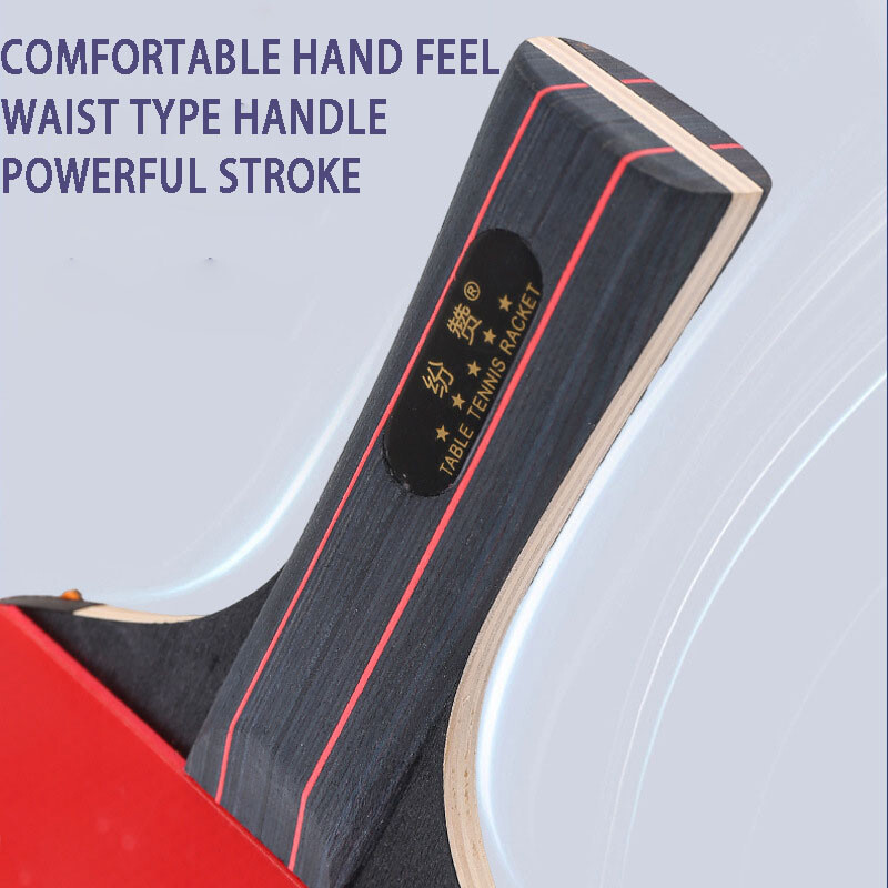 1/2PC profesionalni set reketa za stolni tenis s 4 zvjezdice, duga i kratka ručka, reket za stolni tenis s visokom odskočnom ručkom i torbom