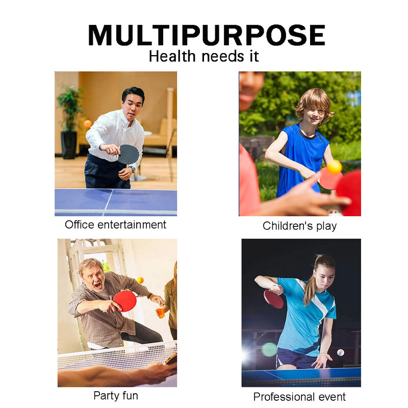 1/2PC profesionalni set reketa za stolni tenis s 4 zvjezdice, duga i kratka ručka, reket za stolni tenis s visokom odskočnom ručkom i torbom