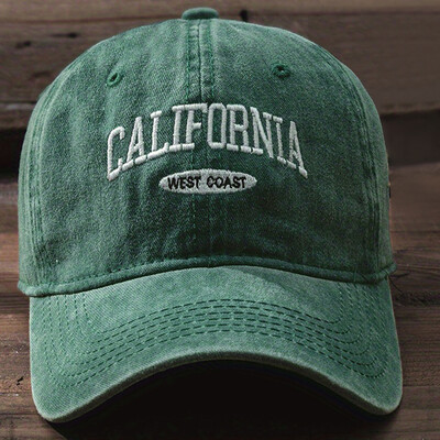 Moderna svestrana bejzbol kapa s ispranim slovima, jednobojna izvezena bejzbol kapa za muškarce, ležerna sportska kapa širokog oboda za žene