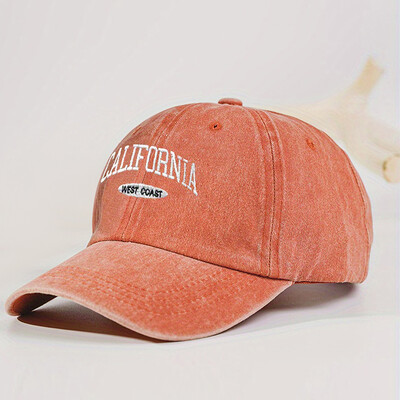 Moderna svestrana bejzbol kapa s ispranim slovima, jednobojna izvezena bejzbol kapa za muškarce, ležerna sportska kapa širokog oboda za žene