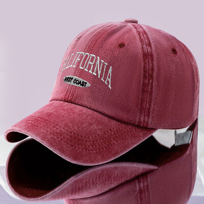 Moderna svestrana bejzbol kapa s ispranim slovima, jednobojna izvezena bejzbol kapa za muškarce, ležerna sportska kapa širokog oboda za žene