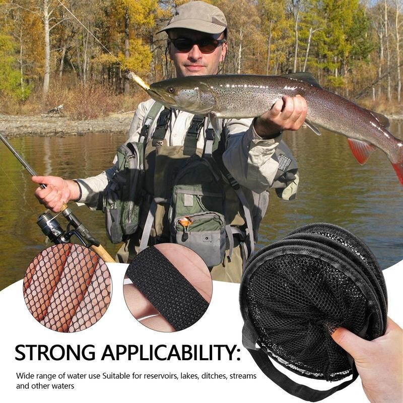 Sklopiva košara za ribu Pribor za hvatanje Mrežasta torba za pecanje Ronjenje Prijenosna mrežasta mreža od legure Najlonska mrežasta torba velikog kapaciteta