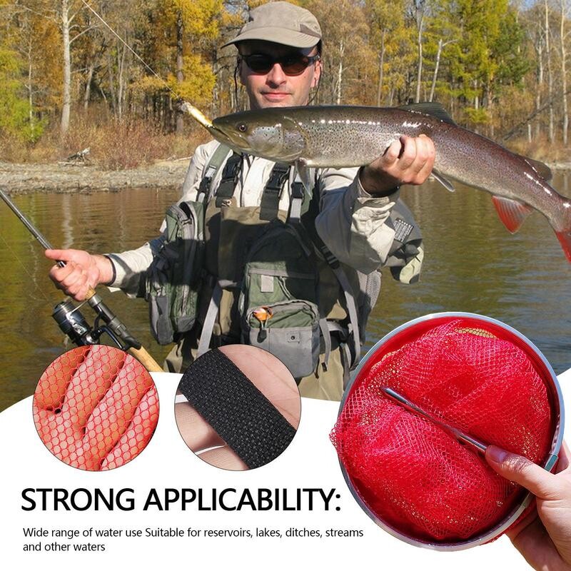 Sklopiva košara za ribu Pribor za hvatanje Mrežasta torba za pecanje Ronjenje Prijenosna mrežasta mreža od legure Najlonska mrežasta torba velikog kapaciteta