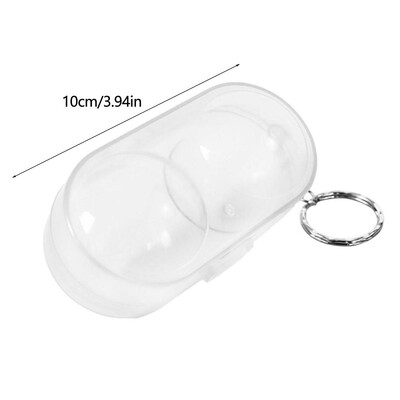 Κουτί αποθήκευσης 2 μπάλες πινγκ πονγκ Πλαστική θήκη αποθήκευσης μπάλας πινγκ-πονγκ με μπρελόκ για αξεσουάρ αθλητικής προπόνησης