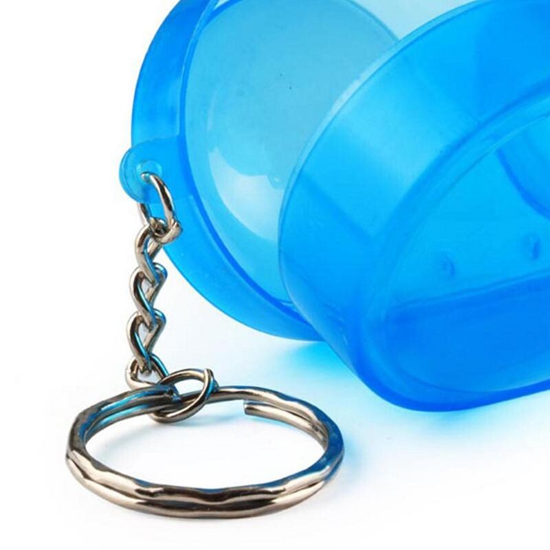 Κουτί αποθήκευσης 2 μπάλες πινγκ πονγκ Πλαστική θήκη αποθήκευσης μπάλας πινγκ-πονγκ με μπρελόκ για αξεσουάρ αθλητικής προπόνησης