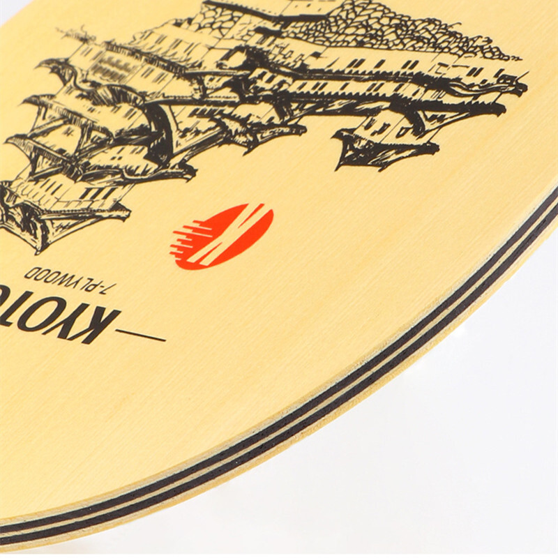 KOKUTAKU Hinoki paviršinis stalo teniso peilis KYOTO 7 sluoksnių masyvo medžio stalo teniso irklas, skirtas greitai atakuoti ir važiuoti ratu