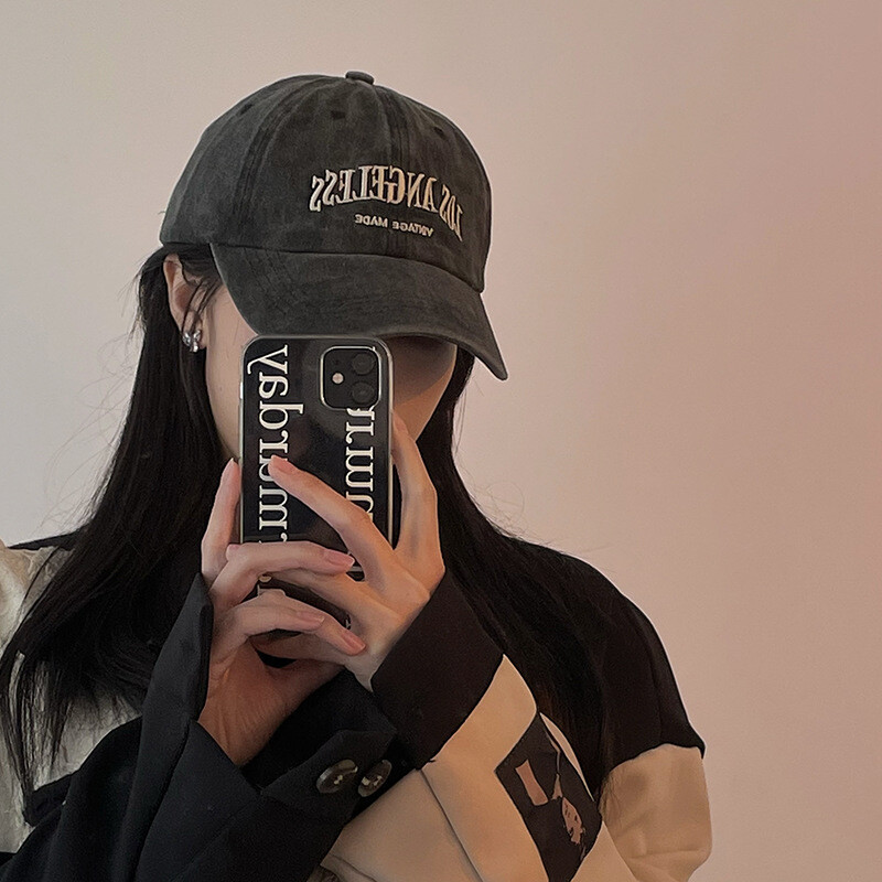 Új zöld baseball sapka női utcai mosás levél tüske puha felső hímzett kacsa sapka férfi tavaszi nyári napellenzős sapka