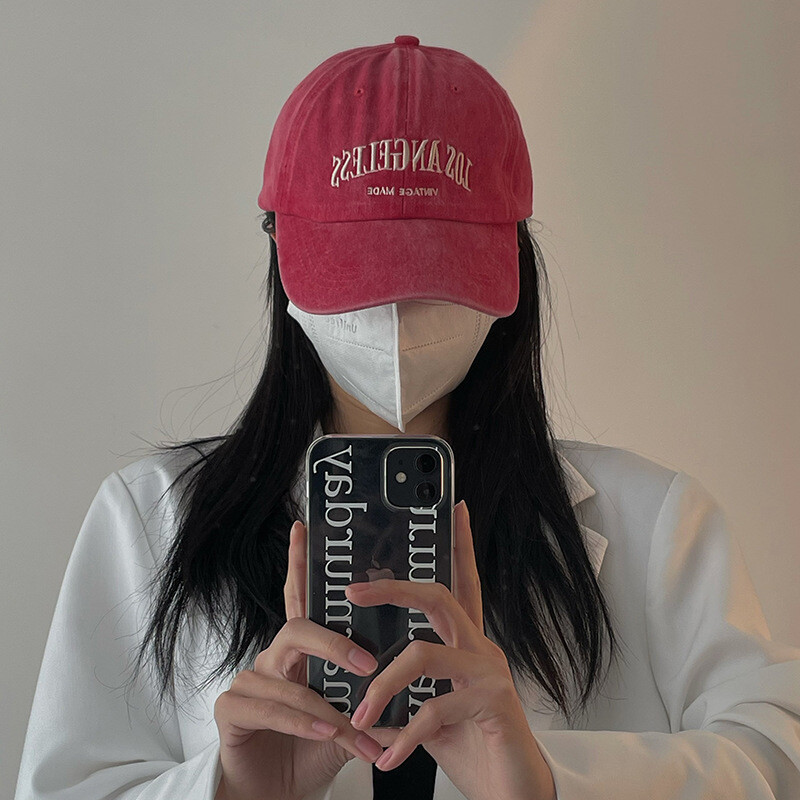 Új zöld baseball sapka női utcai mosás levél tüske puha felső hímzett kacsa sapka férfi tavaszi nyári napellenzős sapka