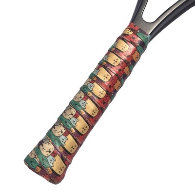 Többszínű tollaslabda ütő felső markolat ütéscsillapító öntapadó ütő izzadságszalag tenisz lapát markolat feletti sport kellékek