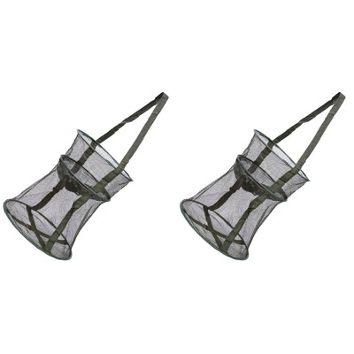 1/2/3 gab. Tīkla makšķerēšanas būris Pārnēsājams zvejas tīkls, apaļš saliekams zivju tīkls, salokāms izkraušanas tīkls Makšķerēšanas tīkls makšķerēšanas piederumi