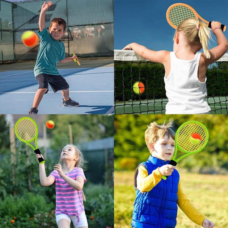 3 bucăți mingi de tenis de plajă pentru antrenament tenis mingi profesionale de tenis cu palete Accesorii de tenis în aer liber pentru copii