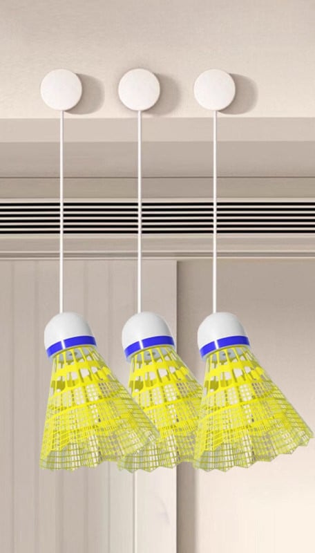 Komplet pojedinačnih badmintonskih trenažera s oprugom, samopokretajućom uzicom Suction vježbač s elastičnim užetom s kukom za uže za ravnotežu