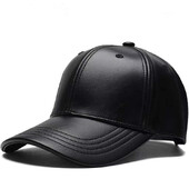 Unisex jednobojne muške ženske bejzbol kape od PU kože Hip Hop Snapback kape za muškarce Ženske bejzbol kape podesivi šešir od sunca Šeširi za vozače