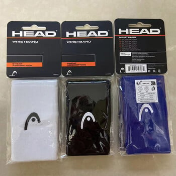 Γνήσιο HEAD Tennis Wristband Badminton Sport Wristband Βαμβακερό άνετο αντιολισθητικό περικάρπιο που σκουπίζει τον ιδρώτα