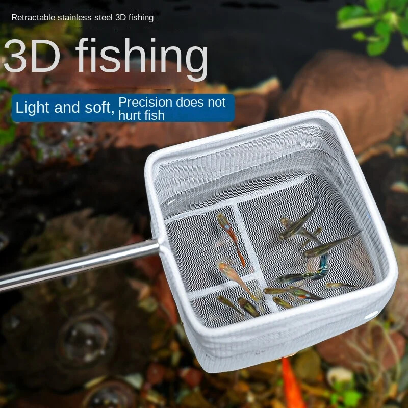 Mreža za ribu na uvlačenje od nehrđajućeg čelika 3D mreža za ribolov škampi Ribolov malih riba za hvatanje riba Spremnik za škampe Dodaci za akvarij