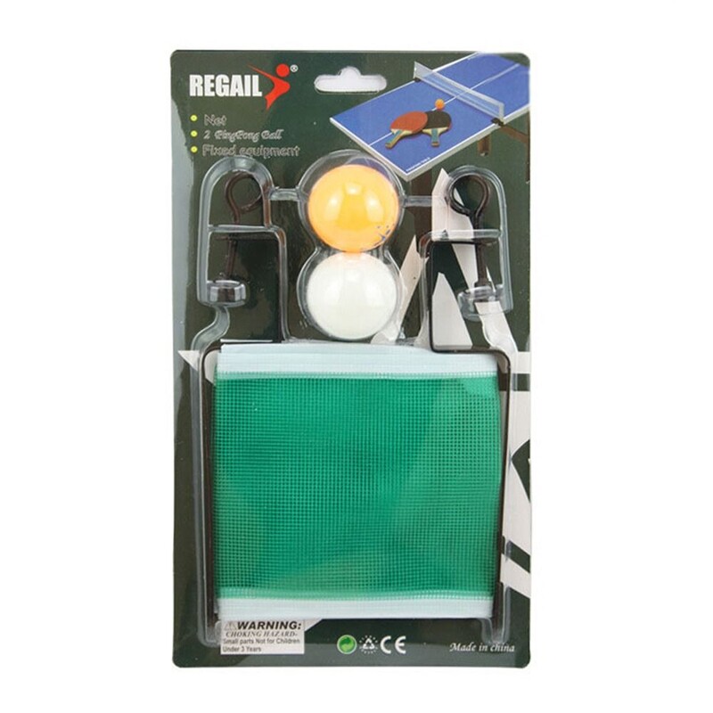 Profesionalus standartinis nešiojamas stalo teniso tinklelis stalo teniso tinklelis su 2 kamuoliukais sporto įranga, paprastas atramos treniruočių rinkinys