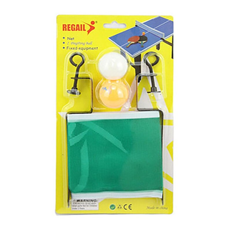 Profesionalus standartinis nešiojamas stalo teniso tinklelis stalo teniso tinklelis su 2 kamuoliukais sporto įranga, paprastas atramos treniruočių rinkinys