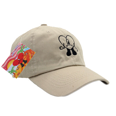 Bad Bunny bejzbolska kapa, izvezeni pamučni podesivi tatin šešir, ljetne ženske kape sa šiltom, šeširi za kamiondžije