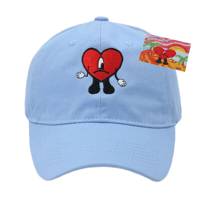 Bad Bunny bejzbolska kapa, izvezeni pamučni podesivi tatin šešir, ljetne ženske kape sa šiltom, šeširi za kamiondžije