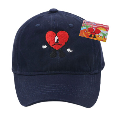 Bad Bunny bejzbolska kapa, izvezeni pamučni podesivi tatin šešir, ljetne ženske kape sa šiltom, šeširi za kamiondžije