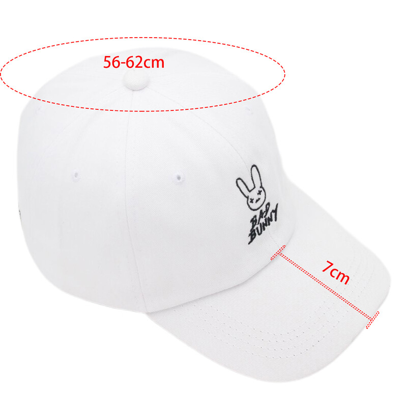 Bad Bunny bejzbolska kapa, izvezeni pamučni podesivi tatin šešir, ljetne ženske kape sa šiltom, šeširi za kamiondžije