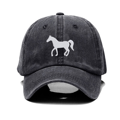 Nova pamučna bejzbol kapa s konjskim vezom Modna ženska muška kapa Sportski viziri Snapback kapa Šešir za sunce Prozračne vanjske kape