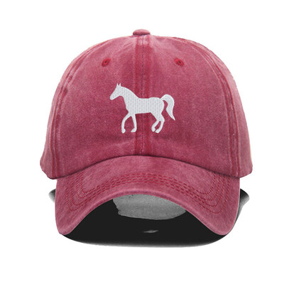 Nova pamučna bejzbol kapa s konjskim vezom Modna ženska muška kapa Sportski viziri Snapback kapa Šešir za sunce Prozračne vanjske kape