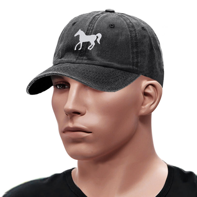 Nova pamučna bejzbol kapa s konjskim vezom Modna ženska muška kapa Sportski viziri Snapback kapa Šešir za sunce Prozračne vanjske kape