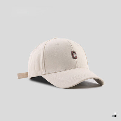 Tvrda bejzbolska kapa s slovom C, muška ženska, korejska verzija tide kape sa šiltom, široka oboda, velika glava, šešir sa zakrivljenim obodom