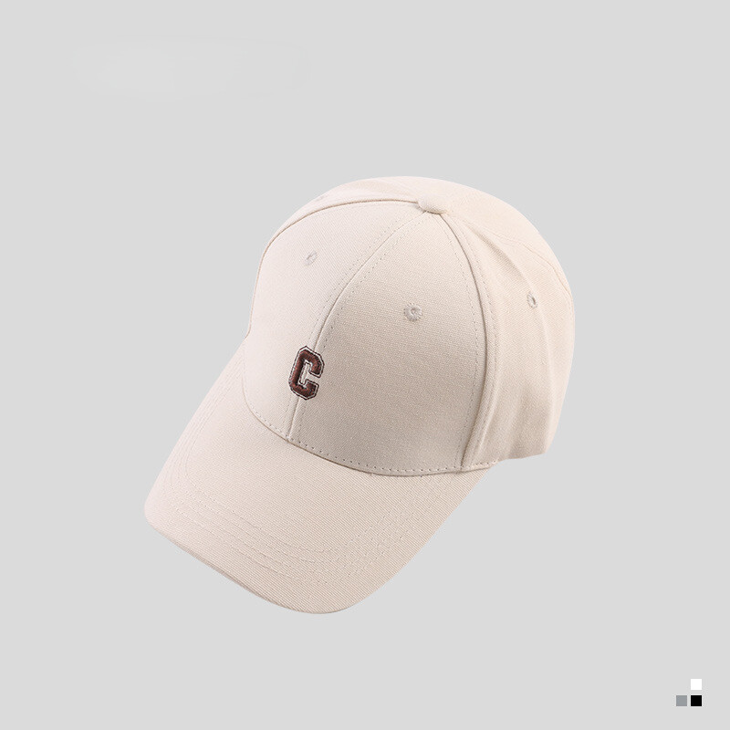 Tvrda bejzbolska kapa s slovom C, muška ženska, korejska verzija tide kape sa šiltom, široka oboda, velika glava, šešir sa zakrivljenim obodom