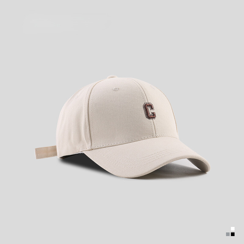 Tvrda bejzbolska kapa s slovom C, muška ženska, korejska verzija tide kape sa šiltom, široka oboda, velika glava, šešir sa zakrivljenim obodom