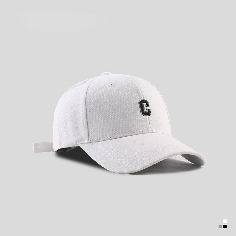 Tvrda bejzbolska kapa s slovom C, muška ženska, korejska verzija tide kape sa šiltom, široka oboda, velika glava, šešir sa zakrivljenim obodom